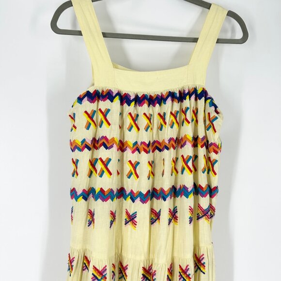 All Things Mochi Remi 100% Linen Embroidered Midi Dress - Picture 5 of 11